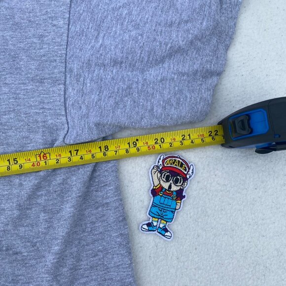 Vintage Y2K 2000s Little Big Dogs Grey Cheerleader Graphic Tee Shirt Small 16/18 - Picture 6 of 8